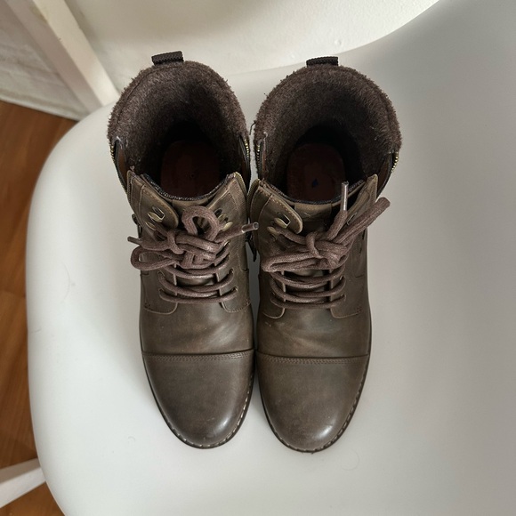 Denver Hayes Bathurst Boots - Insulated Lace Up Style Wide fit Boots - Chestnut - Picture 2 of 4